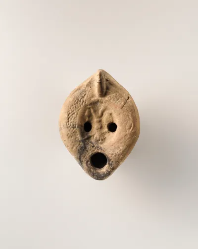 Terracotta oil lamp