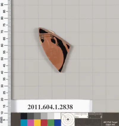 Terracotta fragment of a kylix (drinking cup)