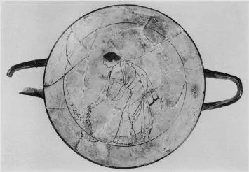 CUP, STEMLESS (ATHENIAN, RED-FIGURE)