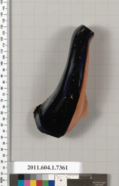 Terracotta fragment of a kylix (drinking cup)