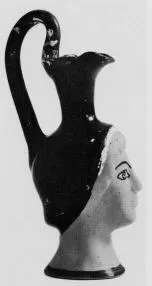 FIGURE VASE, OINOCHOE (ATHENIAN, RED-FIGURE)