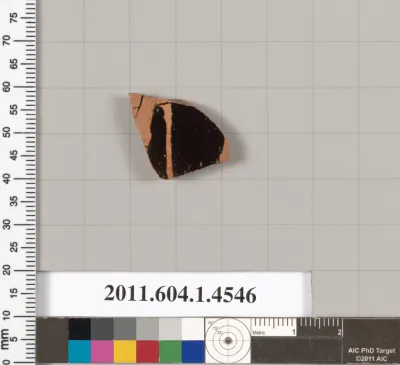 Terracotta fragment of a kylix (drinking cup)