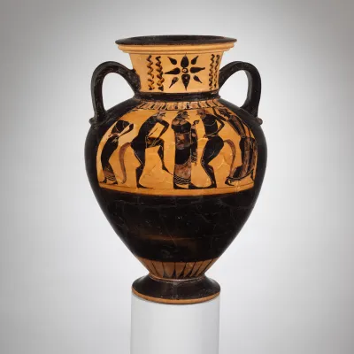Terracotta neck-amphora (storage jar)