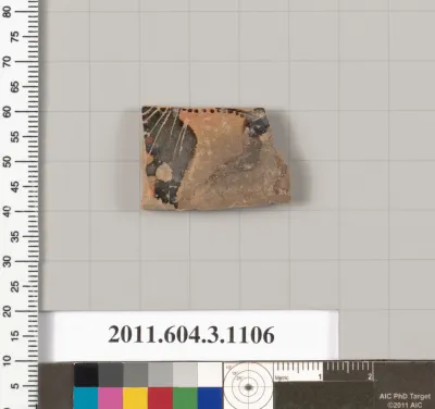 Terracotta fragment of a mastoid (drinking cup with narrow base) or a kyathos (cup-shaped ladle)