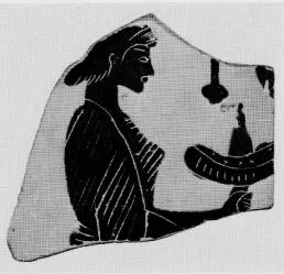 ALABASTRON (?) FRAGMENT (ATHENIAN, BLACK-FIGURE)