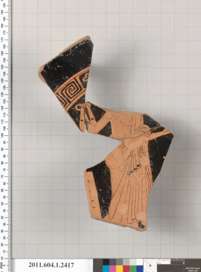 Terracotta fragment of a kylix (drinking cup)