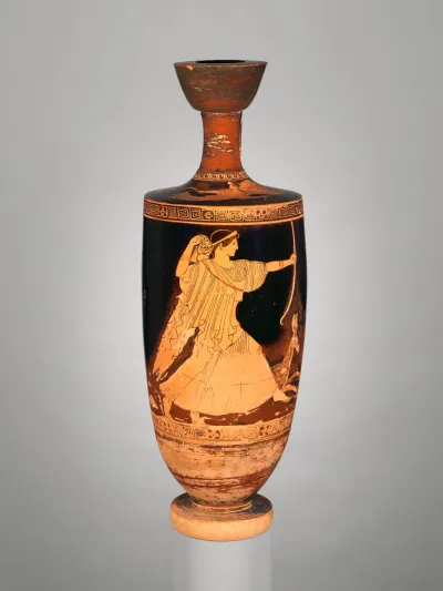 Terracotta lekythos (oil flask)