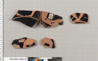 Terracotta fragments of a kylix (drinking cup)