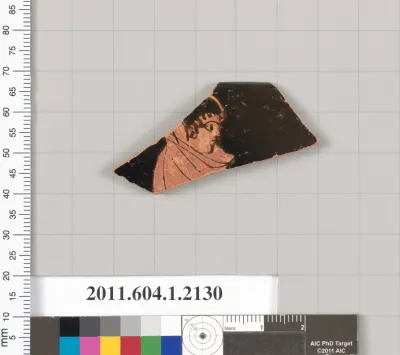 Terracotta rim fragment of a kylix (drinking cup)