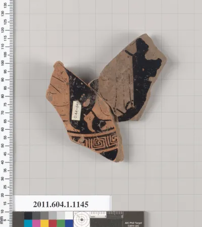 Terracotta fragment of a kylix (drinking cup)