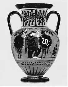 AMPHORA, NECK (ATHENIAN, BLACK-FIGURE)