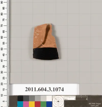 Terracotta fragment of a mastoid (drinking cup with narrow base)