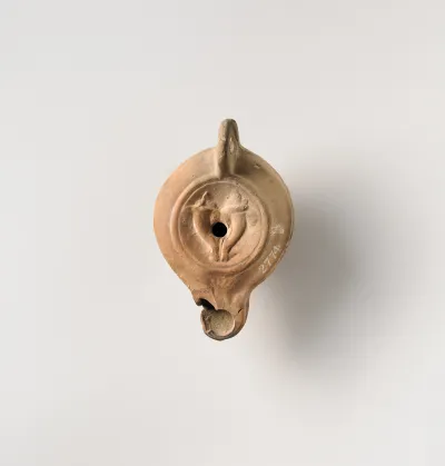 Terracotta oil lamp