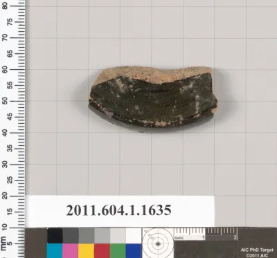 Terracotta fragment of a kylix (drinking cup)