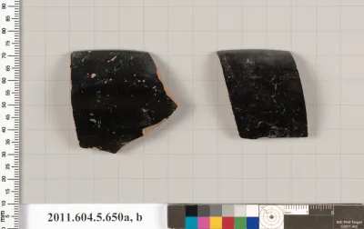 Terracotta rim fragments of kylikes (drinking cups)