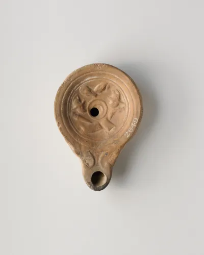 Terracotta oil lamp