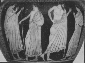 KRATER, COLUMN (ATHENIAN, RED-FIGURE)
