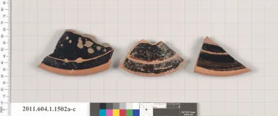 Terracotta fragments of kylikes (drinking cups)