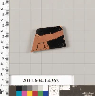 Terracotta fragment of a kylix (drinking cup)