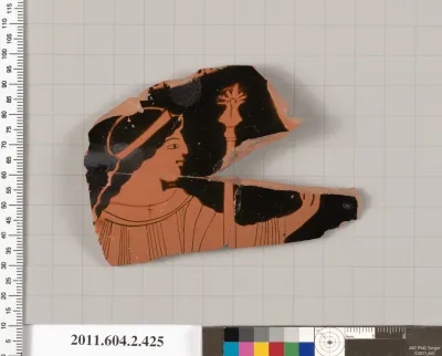 Terracotta fragment of a column-krater (bowl for mixing wine and water)