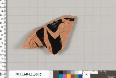 Terracotta fragment of a kylix (drinking cup)