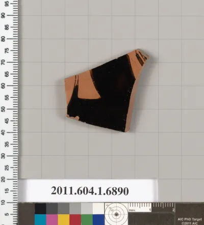 Terracotta fragment of a kylix (drinking cup)