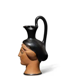 FIGURE VASE, OINOCHOE (ATHENIAN, RED-FIGURE)