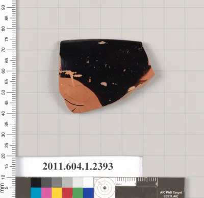 Terracotta rim fragment of a kylix (drinking cup)