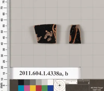 Terracotta fragments of kylikes (drinking cups)