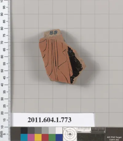 Terracotta fragment of a kylix (drinking cup)