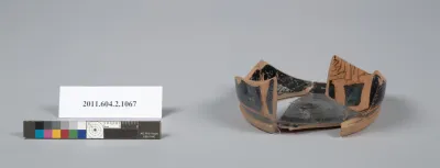 Terracotta fragment of a mug, oinochoe, shape