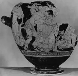 STAMNOS, FRAGMENT (ATHENIAN, RED-FIGURE)