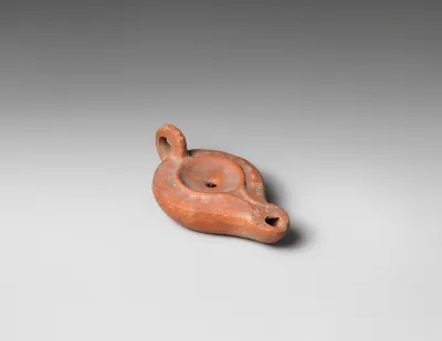 Terracotta oil lamp