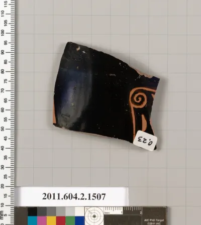 Terracotta fragment of a skyphos (deep drinking cup)