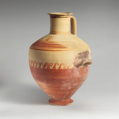 Terracotta Hadra hydria (water jar)