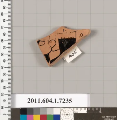 Terracotta fragment of a kylix (drinking cup)