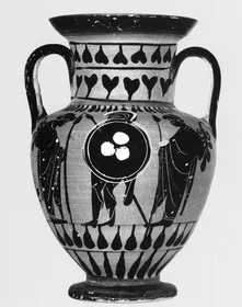 AMPHORA, NECK (ATHENIAN, BLACK-FIGURE)