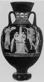 AMPHORA, PANATHENAIC SHAPE (SOUTH ITALIAN, LUCANIAN, RED-FIGURE)