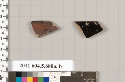 Terracotta rim fragments of kylikes (drinking cups)