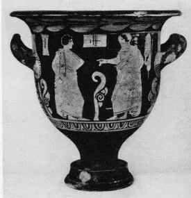 KRATER, BELL (SOUTH ITALIAN, APULIAN, RED-FIGURE)