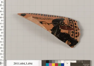 Terracotta fragment of a column-krater (bowl for mixing wine and water)