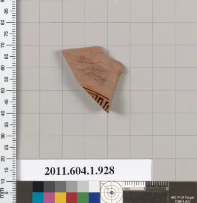 Terracotta fragment of a kylix (drinking cup)