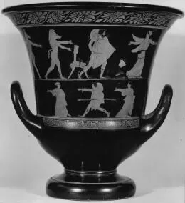 KRATER, CALYX (ATHENIAN, RED-FIGURE)