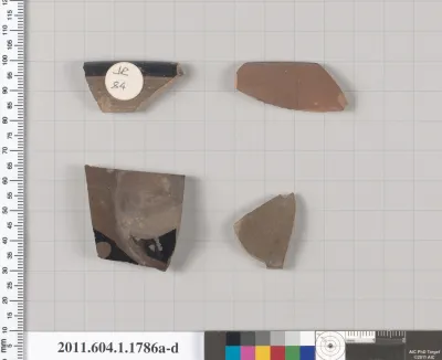 Terracotta rim fragments of kylikes(drinking cups)