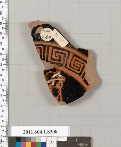 Terracotta fragment of a kylix (drinking cup)