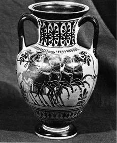 AMPHORA, NECK (ATHENIAN, BLACK-FIGURE)