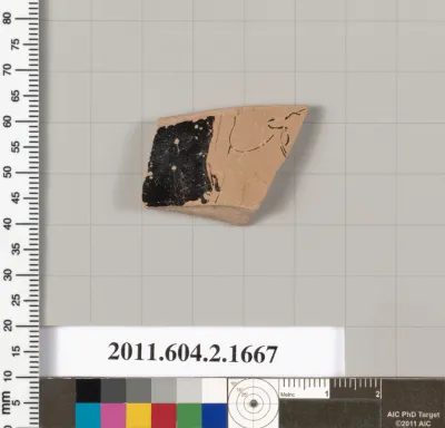 Terracotta fragment of a skyphos (deep drinking cup)