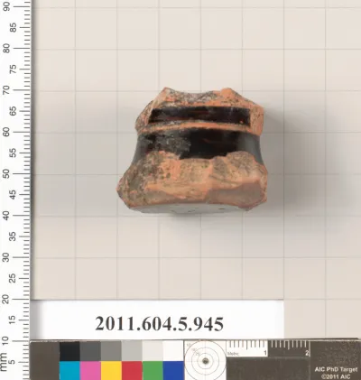 Terracotta fragment of a kylix (drinking cup)