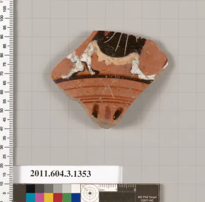 Terracotta fragment of a skyphos (deep drinking cup)