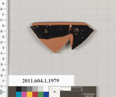 Terracotta rim fragment of a kylix (drinking cup)